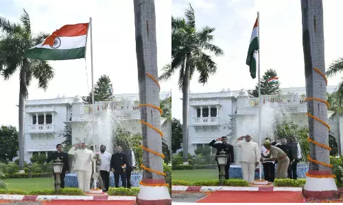 Chief Secretary hoisted the National Flag Chief Secretary hoisted the National Flag