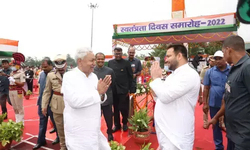 स्वतंत्रता दिवस पर CM नीतीश का बड़ा ऐलान : 10 लाख लोगों को नौकरी के साथ 20 लाख को देंगे रोजगार, तेजस्वी ने कह दी बड़ी बात स्वतंत्रता दिवस पर CM नीतीश का बड़ा ऐलान : 10 लाख लोगों को नौकरी के साथ 20 लाख को देंगे रोजगार, तेजस्वी ने कह दी बड़ी बात