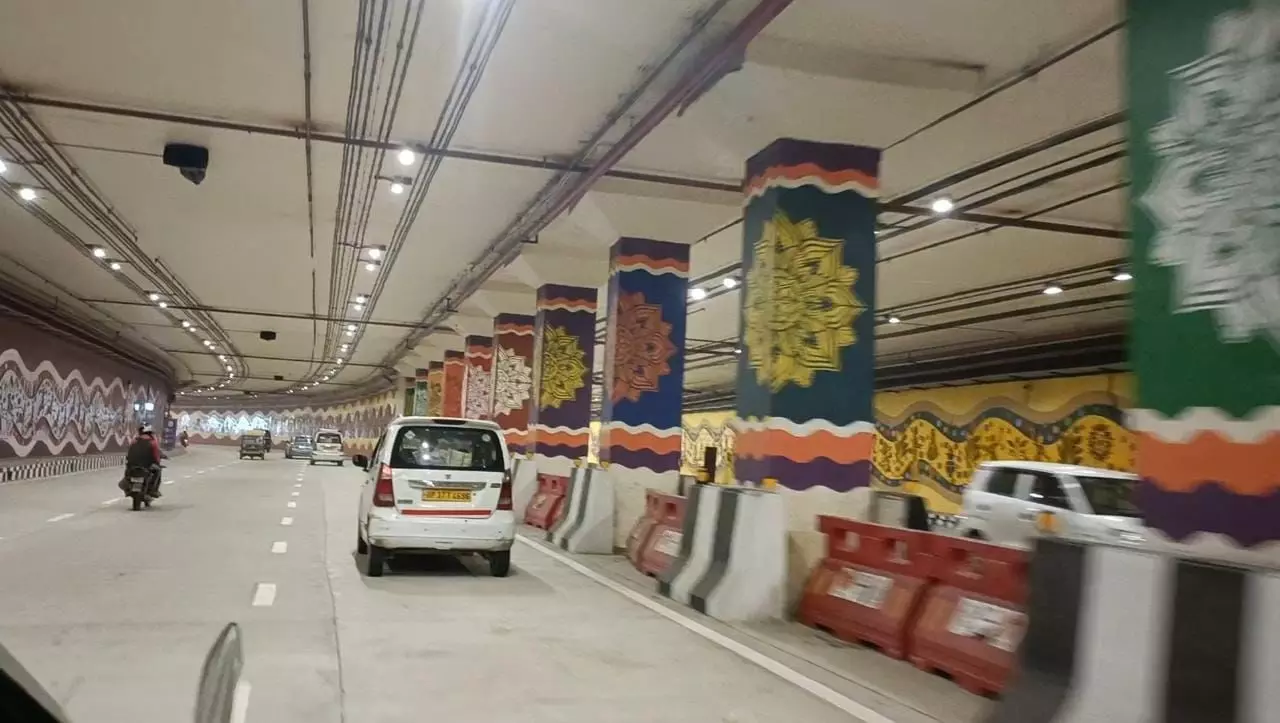Travel carefully, tunnel road , Delhi