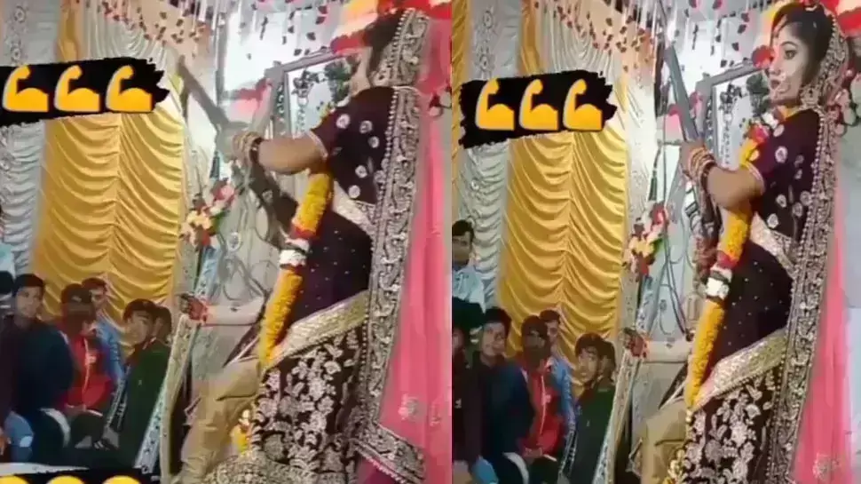 दुल्हन ने अपनी ही शादी मे स्टेज पर किया बंदूक से फायर,वीडियोसोशल मीडिया पर वायरल दुल्हन ने अपनी ही शादी मे स्टेज पर किया बंदूक से फायर,वीडियोसोशल मीडिया पर वायरल