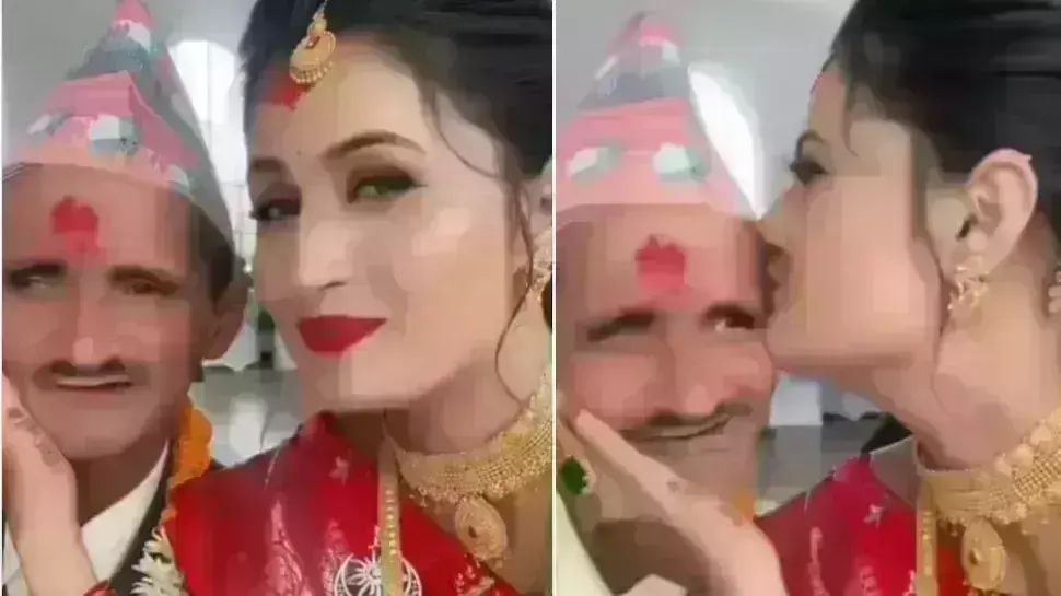 खूबसूरत दुल्हन ने जैसे ही बगल में बैठे बुजुर्ग दूल्हे को I LOVE YOU कहा   वीडियो सोशलमीडिया पर वायरल खूबसूरत दुल्हन ने जैसे ही बगल में बैठे बुजुर्ग दूल्हे को I LOVE YOU कहा   वीडियो सोशलमीडिया पर वायरल