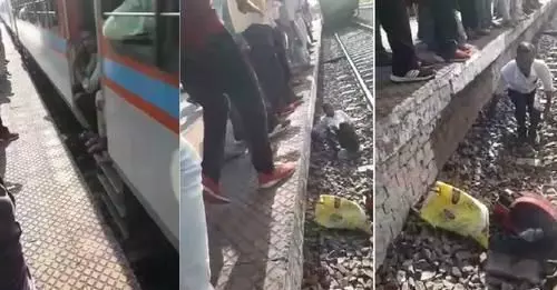 स्टेशन पर प्लेटफार्म से पटरी पर गिरा युवक और ऊपर से निकल गई ट्रेन, रोंगटे खड़े करती है इटवा की ये घटना