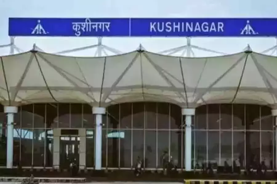 मूसलाधार बारिश से कुशीनगर अंतरराष्ट्रीय एयरपोर्ट पर भरा पानी ,पांच दिन के लिए स्थगित हुई उडाने
