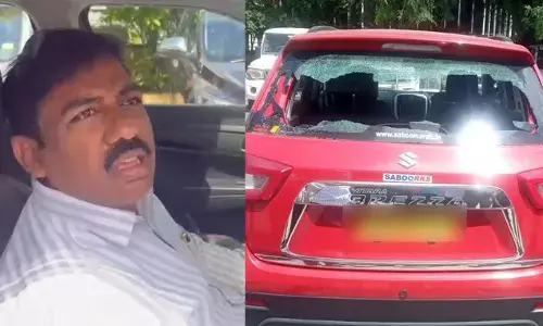 हैदराबाद में अमित शाह की सुरक्षा में चूक, TRS नेता ने गृहमंत्री के काफिले के आगे लगाई कार, बोले- टेंशन था हैदराबाद में अमित शाह की सुरक्षा में चूक, TRS नेता ने गृहमंत्री के काफिले के आगे लगाई कार, बोले- टेंशन था