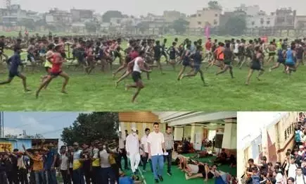 मुजफ्फरनगर में अग्निवीर भर्ती शुरू, बरसात में भी युवाओं ने लगाई दौड़ मुजफ्फरनगर में अग्निवीर भर्ती शुरू, बरसात में भी युवाओं ने लगाई दौड़