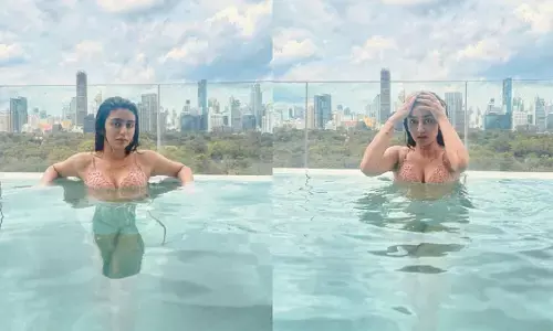 Priya Prakash Varrier Sexy Video Photos:  Priya Prakash Varrier ने सेक्सी बिकिनी पहनकर स्विमिंग पूल में लगाईं आग, Hot Photos हुई Viral