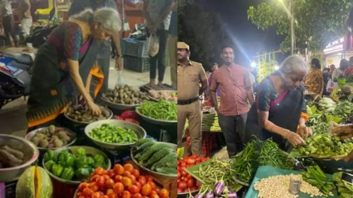 जब सब्जी खरीदने खुद दुकान पर पहुंच गईं वित्त मंत्री निर्मला सीतारमण, वीडियो हुआ वायरल