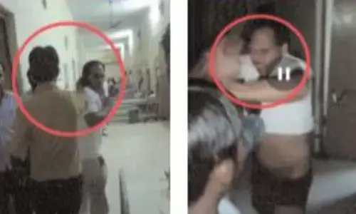 अस्पताल में दवा देने के बहाने महिला को कमरे में ले जाकर गलत काम करने का आरोप, परिजनों ने कंपाउंडर को अर्धनग्न हालत में पकड़कर पीटा