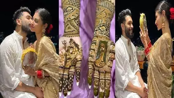मौनी राय पहली करवाचौथ पर अपने पति के साथ रोमांटिक मूड में दिखी,लुक देखकर फैंस के दिलो में लगी आग.. मौनी राय पहली करवाचौथ पर अपने पति के साथ रोमांटिक मूड में दिखी,लुक देखकर फैंस के दिलो में लगी आग..