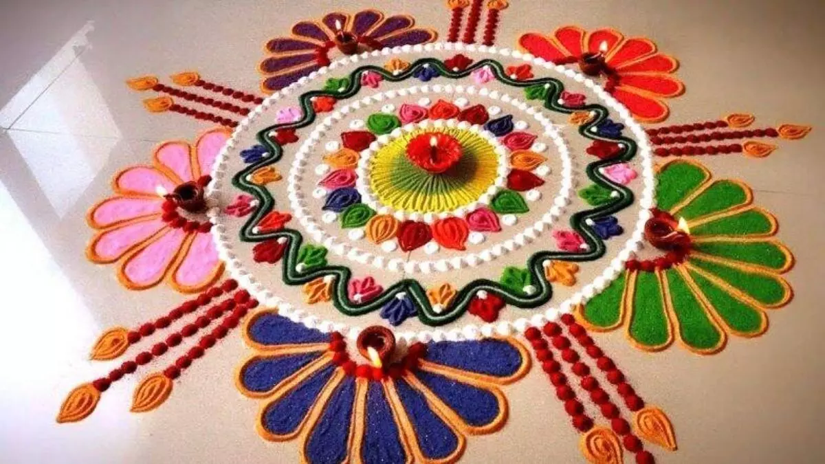 Diwali Easy Rangoli Designs 2022: Make these easy and beautiful ...