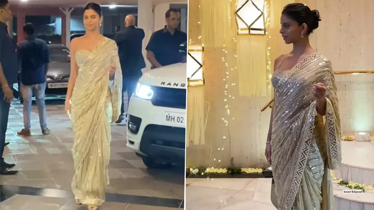 Suhana Khan Sexy Video Photo: Suhana Khan ने हॉट गोल्डन साड़ी पहन लूटी महफिल, SRK की लाड़ली का ग्लैमरस अवतार हुआ वायरल Suhana Khan Sexy Video Photo: Suhana Khan ने हॉट गोल्डन साड़ी पहन लूटी महफिल, SRK की लाड़ली का ग्लैमरस अवतार हुआ वायरल
