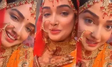 Aamrapali Dubey Video: मांग में टीका, सुर्ख जोड़ा...आखिर किसकी दुल्हनिया बनीं आम्रपाली दुबे? बोलीं- आए हो मेरी जिंदगी में