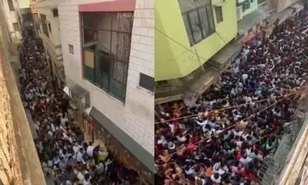 वृंदावन में ठाकुर बांकेबिहारी के दर्शन के लिए लगी दो किमी लंबी कतार, नई व्यवस्था भक्तों पर भारी