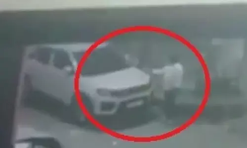 नोएडा में ब्रेजा कार पर पेट्रोल डालकर लगायी आग, सोशल मीडिया पर वीडियो वायरल नोएडा में ब्रेजा कार पर पेट्रोल डालकर लगायी आग, सोशल मीडिया पर वीडियो वायरल