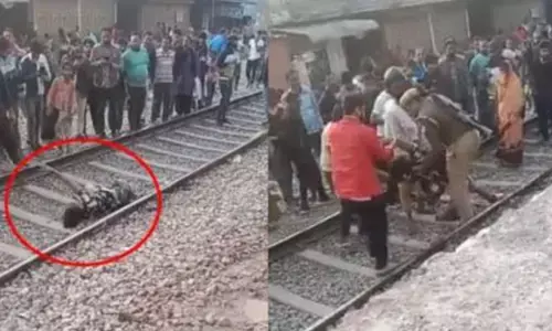 UP पुलिस की जानलेवा करतूत: सब्जी वाले का तराजू रेलवे ट्रैक पर फेंका, उठाने गया तो कट गए दोनों पैर UP पुलिस की जानलेवा करतूत: सब्जी वाले का तराजू रेलवे ट्रैक पर फेंका, उठाने गया तो कट गए दोनों पैर