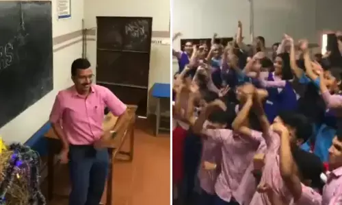 पतली कमरिया पर डांस करते हुए टीचर का वीडियो हुआ वायरल, सोशल मीडिया पर लोगों ने लगाई फटकार पतली कमरिया पर डांस करते हुए टीचर का वीडियो हुआ वायरल, सोशल मीडिया पर लोगों ने लगाई फटकार