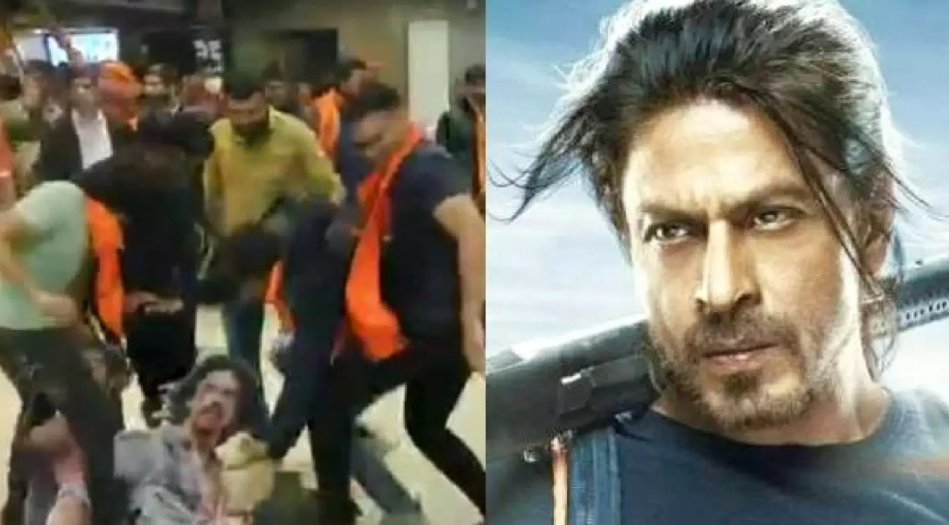 Pathan Controversy: अहमदाबाद के मॉल में तोड़ा गया शाहरुख खान और दीपिका पादुकोण की फिल्म का पोस्टर, देखें वीडियो