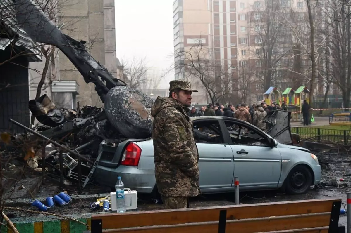 Plane Crash in Ukraine: यूक्रेन की राजधानी कीव में गृहमंत्री समेत 18 लोगों की मौत