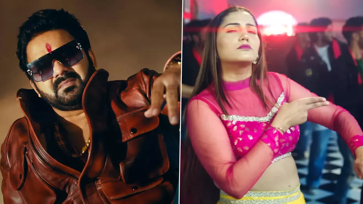 Sapna Choudhary Sexy Video:  Sapna Choudhary ने मचाया धमाल, सुपरस्टार Pawan Singh संग हॉट सॉन्ग लहंगा लहक जाई हुआ रिलीज