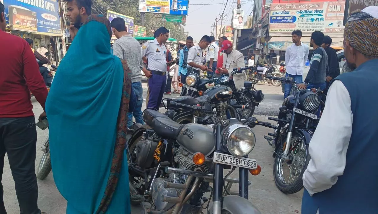 बिजनौर में चलाया पुलिस ने बुलेट चेकिंग अभियान, कर दी इतनी बुलेट सीज