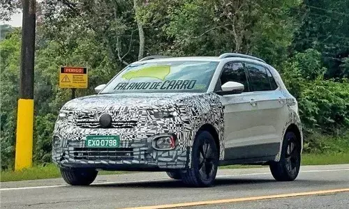 Volkswagen T-Cross facelift spied testing in Brazil! Volkswagen T-Cross facelift spied testing in Brazil!