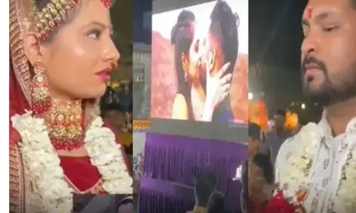 दूल्हा दुल्हन ने देखा ऐसा वीडियो के हो गए हैरान हिल गए सारे बाराती वीडियो छा गया इंटरनेट पर दूल्हा दुल्हन ने देखा ऐसा वीडियो के हो गए हैरान हिल गए सारे बाराती वीडियो छा गया इंटरनेट पर