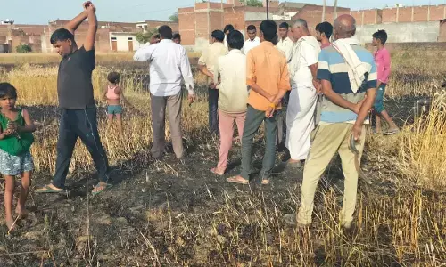 2 किसानों के खेत में लगी आग, लाखों की फसल जलकर खाक किसान फफक फफक कर रोने लगे 2 किसानों के खेत में लगी आग, लाखों की फसल जलकर खाक किसान फफक फफक कर रोने लगे