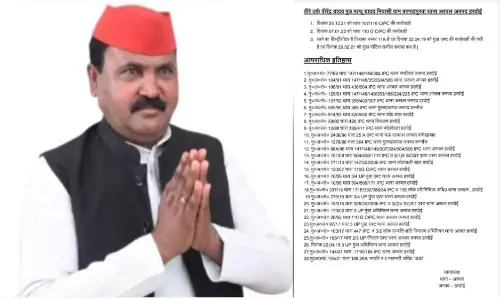 हरदोई : सपा ने हिस्ट्रीशीटर को बनाया जिलाध्यक्ष, BJP का तंज- यही है सपा का चरित्र और चेहरा हरदोई : सपा ने हिस्ट्रीशीटर को बनाया जिलाध्यक्ष, BJP का तंज- यही है सपा का चरित्र और चेहरा