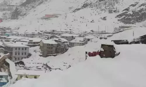 Badrinath Yatra 2023: बद्रीनाथ में शुरू हुआ  हिमपात, लगा एकदम स्वर्ग जैसा नजारा