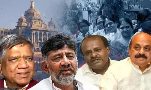 कर्नाटक: डबल इंजनियों की सांप्रदायिक पैंतरेबाजी का असर! कर्नाटक: डबल इंजनियों की सांप्रदायिक पैंतरेबाजी का असर!