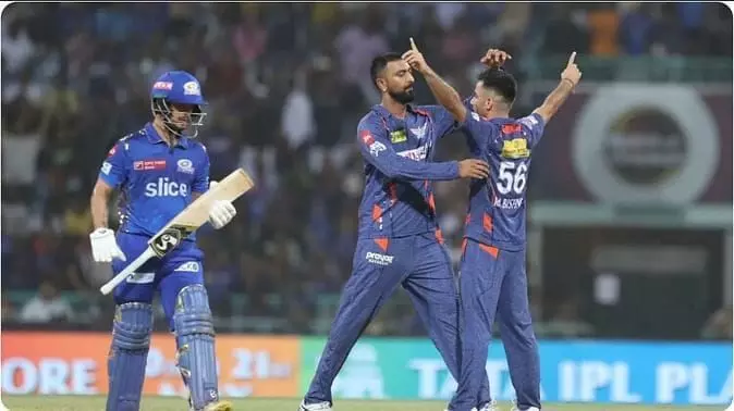 लखनऊ सुपर जायंट्स के गेंदबाजों ने हिलाया मुंबई इंडियंस की बल्लेबाजी को, 5 रनों से हराकर हासिल किये अहम पॉइंट्स