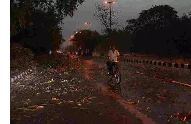 दिल्ली में हुई बारिश और चली तेज हवाएं सड़क यातायात भी हुआ प्रभावित, आईएमडी ने दी यह चेतावनी