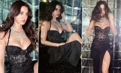Disha Patani Sexy Photos: Disha Patani ने सेक्सी ब्लैक आउटफिट पहन गिराई बिजली, एक्ट्रेस की हॉटनेस ने फैंस को किया मदहोश