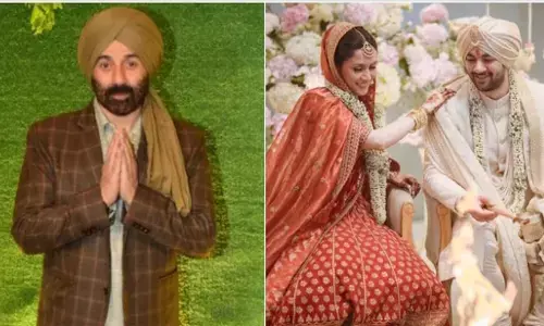 अपनी बहू के स्वागत पर सनी देओल ने कहा, मुझे एक खूबसूरत बेटी मिली है! अपनी बहू के स्वागत पर सनी देओल ने कहा, मुझे एक खूबसूरत बेटी मिली है!