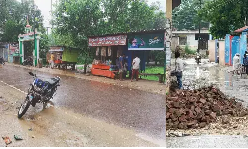 मौसम ने ली करवट, तेज बारिश ने दी गर्मी से राहत, गांव कस्बो में जलभराव हुआ शुरू
