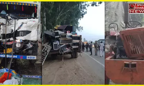 मुज़फ्फरनगर में दर्दनाक सड़क हादसा : कांवड़ियों की DJ ट्रॉली में ट्रक ने मारी जोरदार टक्कर, 3 की मौत, कई घायल मुज़फ्फरनगर में दर्दनाक सड़क हादसा : कांवड़ियों की DJ ट्रॉली में ट्रक ने मारी जोरदार टक्कर, 3 की मौत, कई घायल