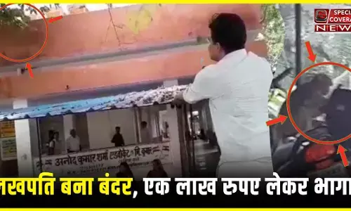 लखपति बना बंदर, बैनामा कराने आए व्यक्ति के एक लाख रुपए लेकर भागा बंदर