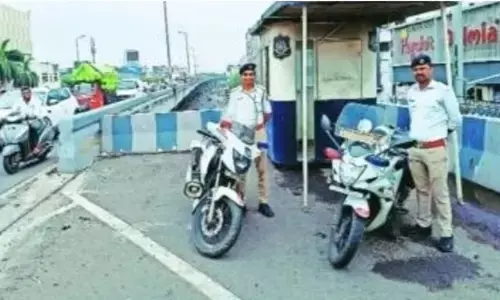 सूरत में पहली बार फ्लाईओवर के ऊपर बनाया गया ट्रैफिक चेक पोस्ट