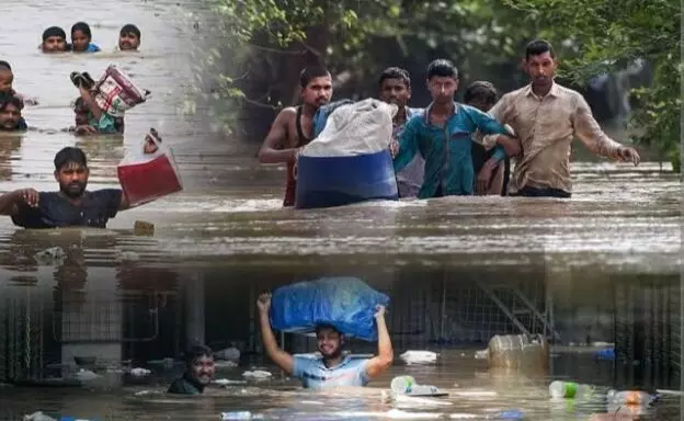 दिल्ली के डूबने से आम जीवन हुआ अस्त-व्यस्त,यमुना का पानी हुआ थोड़ा बहुत कम