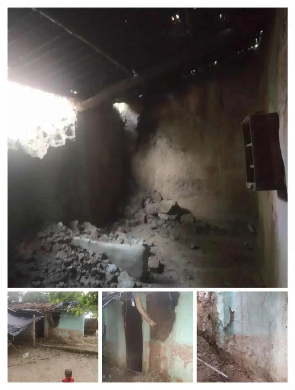 बारिश में गिरा गरीब का आशियाना रहने के लिए खा रहा है दर-दर की ठोकरें बारिश में गिरा गरीब का आशियाना रहने के लिए खा रहा है दर-दर की ठोकरें