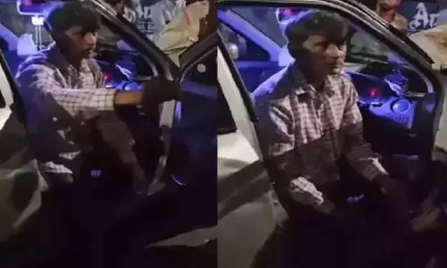 नशे में धुत पुलिसकर्मी ने लड़की को कार से मारा