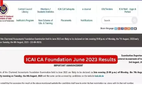 आईसीएआई सीए फाउंडेशन परिणाम 2023 जारी, परिणाम यहां देखें आईसीएआई सीए फाउंडेशन परिणाम 2023 जारी, परिणाम यहां देखें