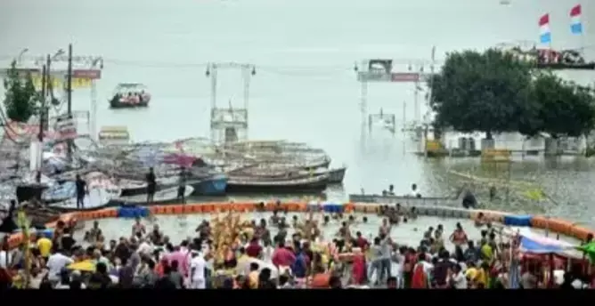 प्रयागराज में गंगा, यमुना खतरे के निशान से नीचे आने से राहत प्रयागराज में गंगा, यमुना खतरे के निशान से नीचे आने से राहत