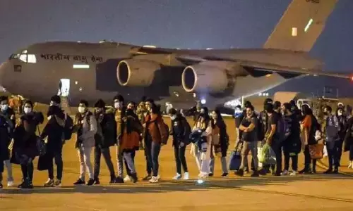 First flight carrying 212 Indians from Israel lands in Delh First flight carrying 212 Indians from Israel lands in Delh
