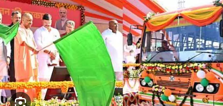 Ayodhya: सीएम ने दिखाई 51 नई बसों को हरी झंडी, मिशन महिला सारथी का हुआ आगाज