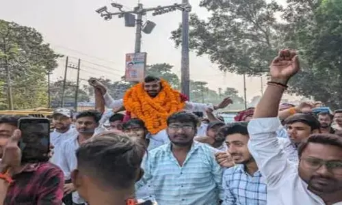 Student leader Ajay Samrat released from jail after 105 days Student leader Ajay Samrat released from jail after 105 days