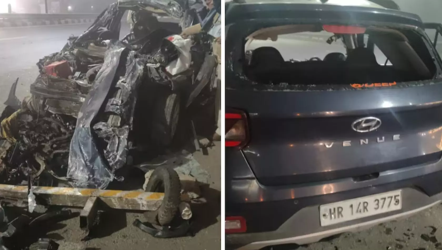 दिल्ली पुलिस के दो इंस्पेक्टरों की सड़क हादसे में दर्दनाक मौत! चकनाचूर हुई कार, देखें- वीडियो दिल्ली पुलिस के दो इंस्पेक्टरों की सड़क हादसे में दर्दनाक मौत! चकनाचूर हुई कार, देखें- वीडियो