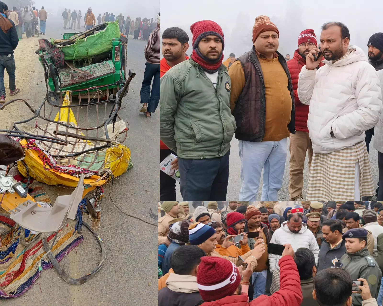 शाहजहांपुर के अल्हागंज में ट्रक और टैम्पो की टक्कर से हुआ भीषण हादसा, हादसे में करीब एक दर्जन लोगों की मौके पर दर्दनाक मौत