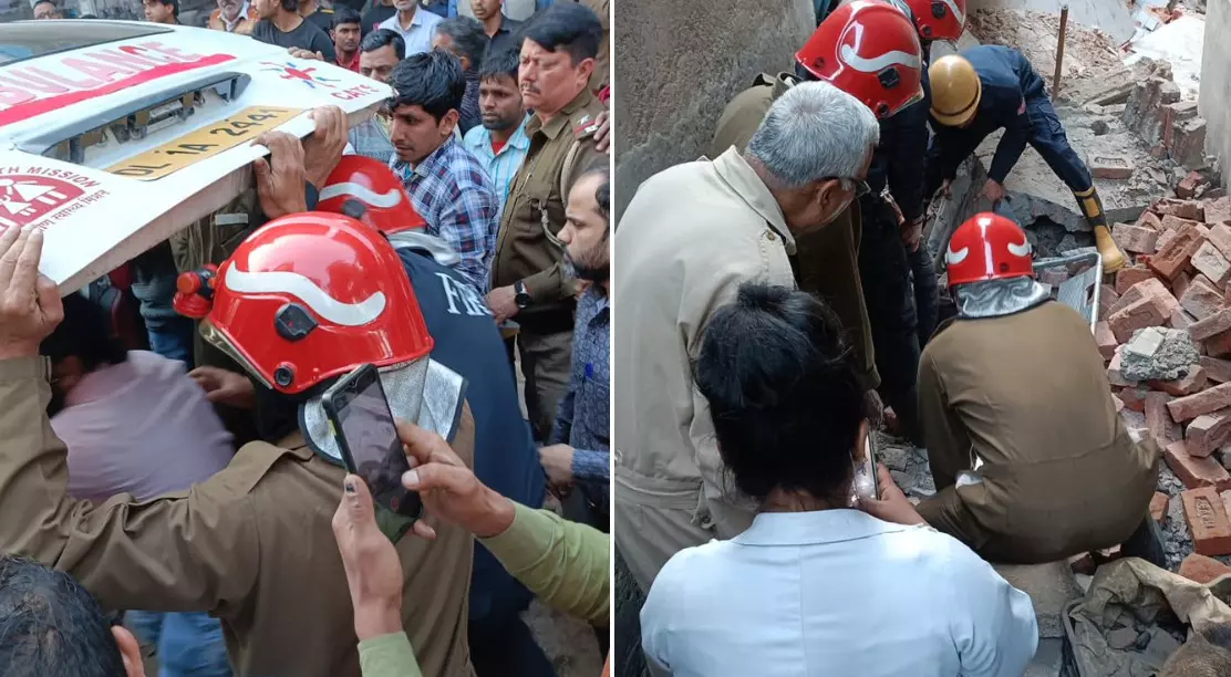 दिल्ली में बड़ा हादसा : कोटला मुबारकपुर में मकान गिरा, मलबे में कई लोगों के दबे होने की आशंका दिल्ली में बड़ा हादसा : कोटला मुबारकपुर में मकान गिरा, मलबे में कई लोगों के दबे होने की आशंका