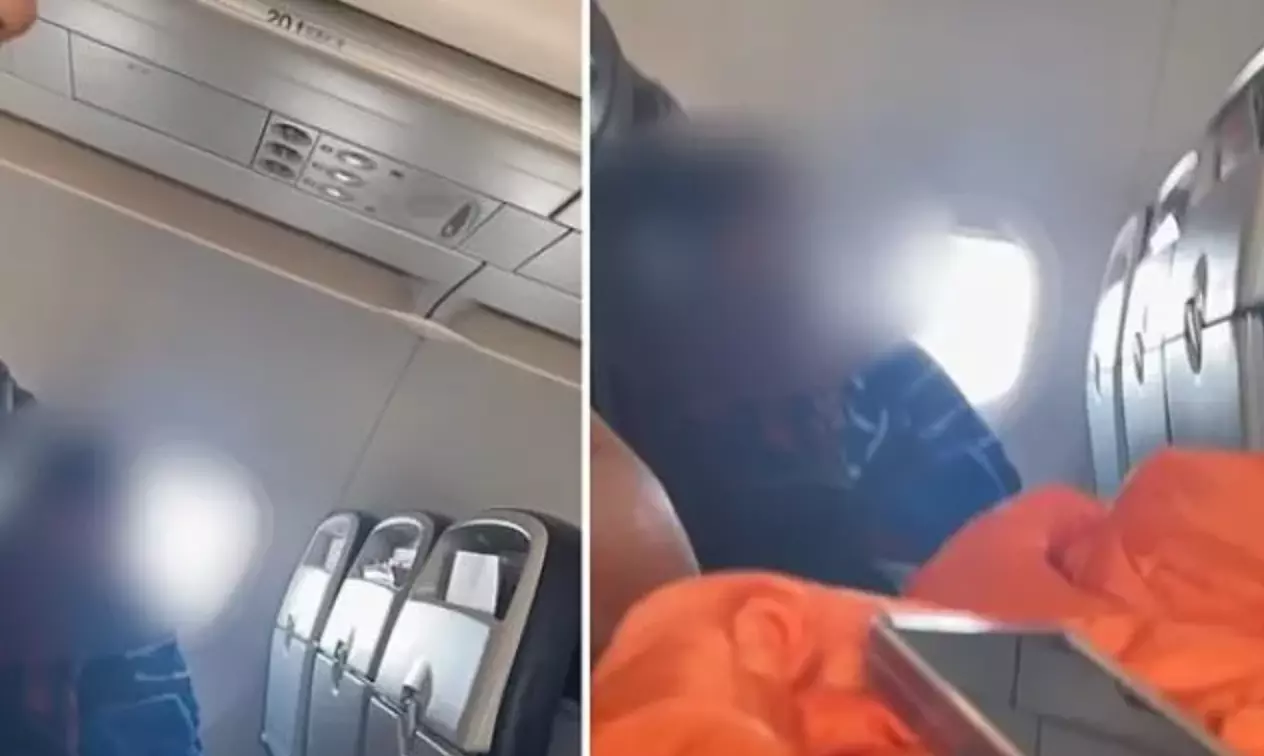 फ्लाइट में कपल ने की बेशर्मी की हदें पार! सबके सामने ही करने लगे गंदी हरकतें, वीडियो हुआ वायरल! फ्लाइट में कपल ने की बेशर्मी की हदें पार! सबके सामने ही करने लगे गंदी हरकतें, वीडियो हुआ वायरल!